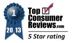 TopConsumerReviews.com 5-Star Blue Ribbon Award